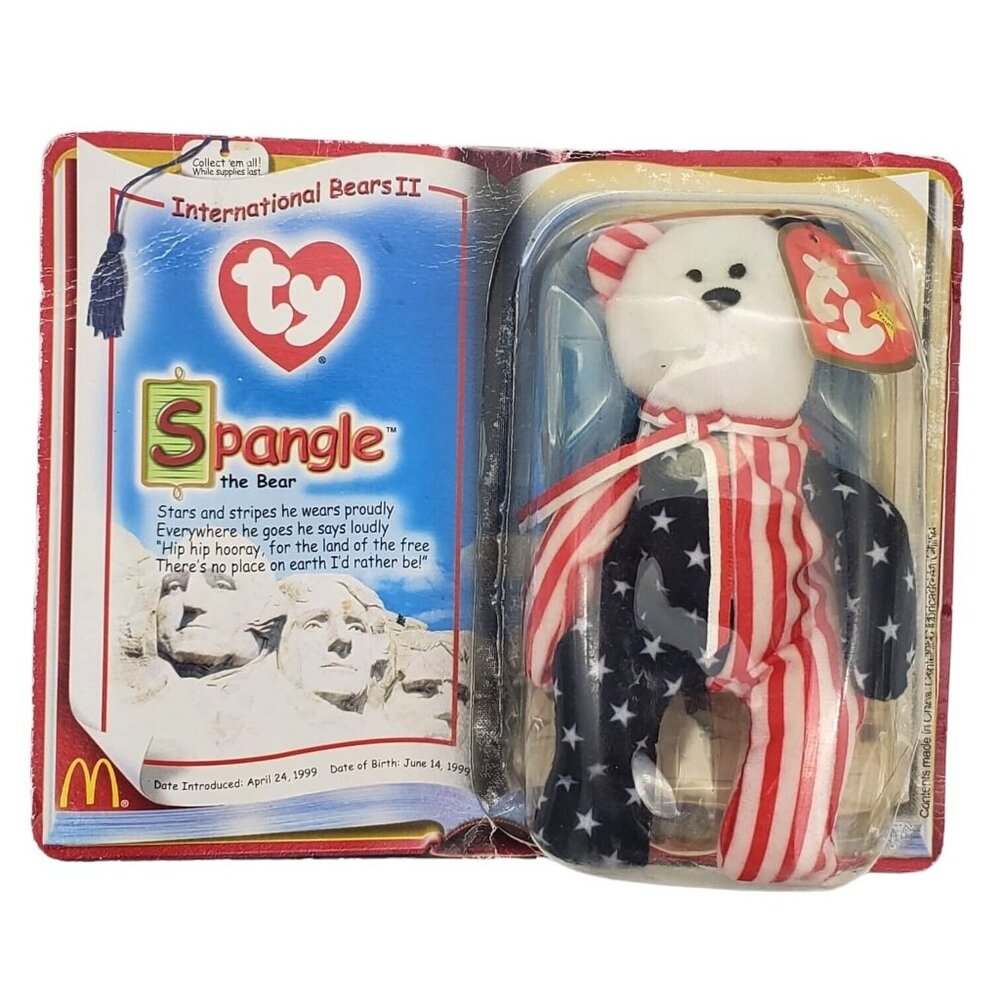 Ty Beanie Baby McDonald's Spangle‎ The Bear In Box 2000 International Bears Rare